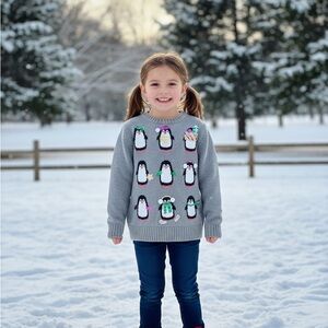 Gray Penguin Kids Puffer Jacket